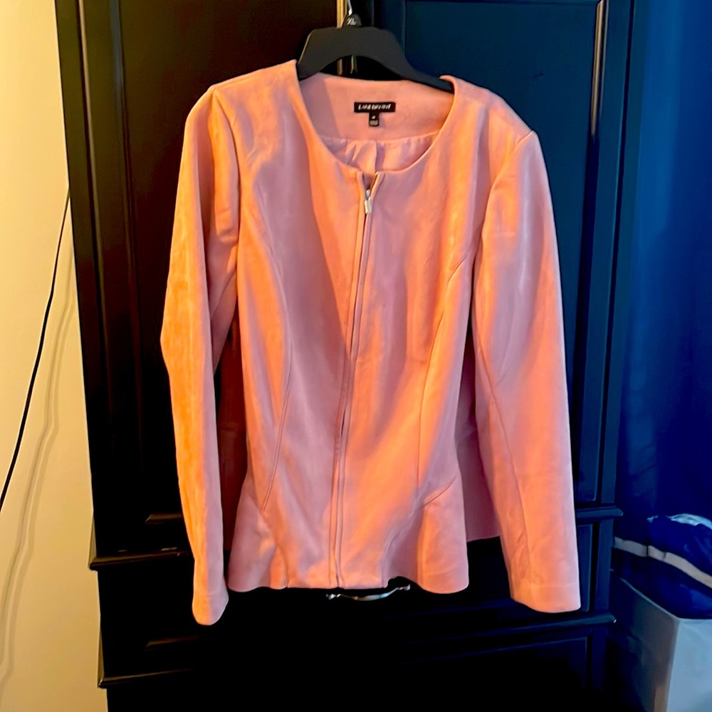 Pink business jacket. Soft material- polyester